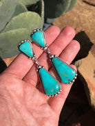 The Glendale Earrings, 2-Earrings-Calli Co., Turquoise and Silver Jewelry, Native American Handmade, Zuni Tribe, Navajo Tribe, Brock Texas