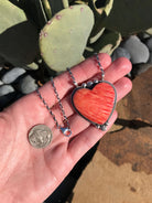 The Grande Heart Necklace, 2-Necklaces-Calli Co., Turquoise and Silver Jewelry, Native American Handmade, Zuni Tribe, Navajo Tribe, Brock Texas