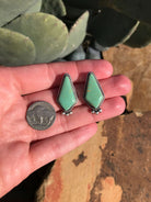 The Turquoise Studs, 2-Earrings-Calli Co., Turquoise and Silver Jewelry, Native American Handmade, Zuni Tribe, Navajo Tribe, Brock Texas