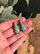 The Turquoise Studs, 3-Earrings-Calli Co., Turquoise and Silver Jewelry, Native American Handmade, Zuni Tribe, Navajo Tribe, Brock Texas