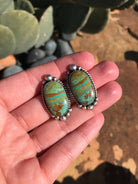 The Turquoise Studs, 5-Earrings-Calli Co., Turquoise and Silver Jewelry, Native American Handmade, Zuni Tribe, Navajo Tribe, Brock Texas