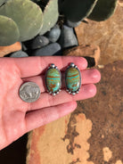 The Turquoise Studs, 5-Earrings-Calli Co., Turquoise and Silver Jewelry, Native American Handmade, Zuni Tribe, Navajo Tribe, Brock Texas