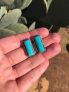 The Turquoise Studs, 21-Earrings-Calli Co., Turquoise and Silver Jewelry, Native American Handmade, Zuni Tribe, Navajo Tribe, Brock Texas