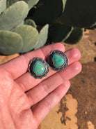 The Turquoise Studs, 14-Earrings-Calli Co., Turquoise and Silver Jewelry, Native American Handmade, Zuni Tribe, Navajo Tribe, Brock Texas