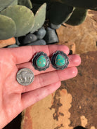 The Turquoise Studs, 14-Earrings-Calli Co., Turquoise and Silver Jewelry, Native American Handmade, Zuni Tribe, Navajo Tribe, Brock Texas