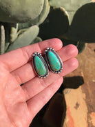 The Turquoise Studs, 11-Earrings-Calli Co., Turquoise and Silver Jewelry, Native American Handmade, Zuni Tribe, Navajo Tribe, Brock Texas