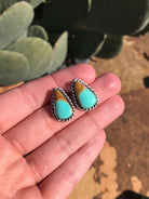 The Turquoise Studs, 17-Earrings-Calli Co., Turquoise and Silver Jewelry, Native American Handmade, Zuni Tribe, Navajo Tribe, Brock Texas