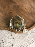 The Fredonia Turquoise Cuff, 2-Bracelets & Cuffs-Calli Co., Turquoise and Silver Jewelry, Native American Handmade, Zuni Tribe, Navajo Tribe, Brock Texas