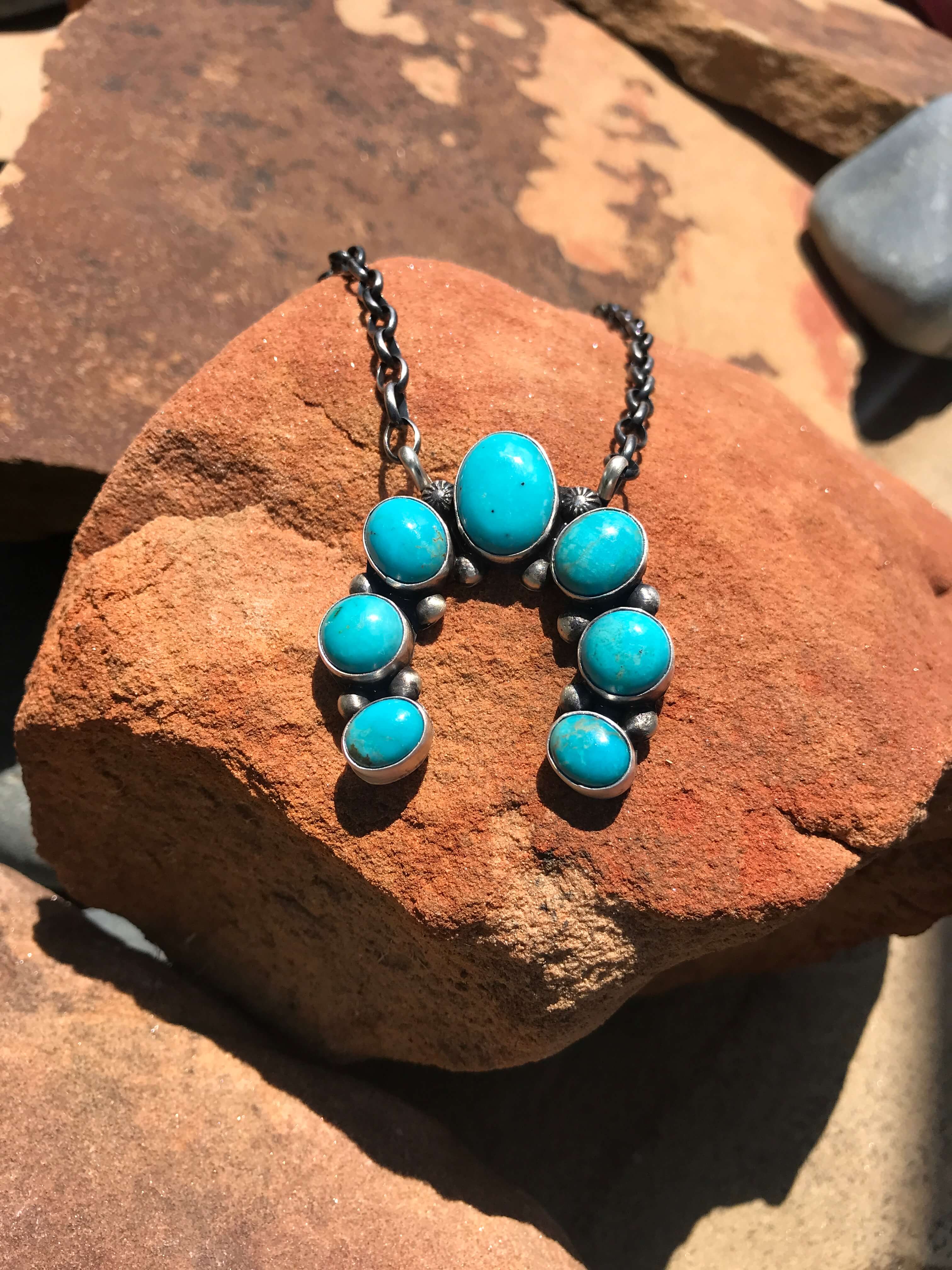 The Naja Necklace, 5-Necklaces-Calli Co., Turquoise and Silver Jewelry, Native American Handmade, Zuni Tribe, Navajo Tribe, Brock Texas