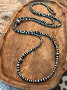 The Selby Necklace, 60"-Necklaces-Calli Co., Turquoise and Silver Jewelry, Native American Handmade, Zuni Tribe, Navajo Tribe, Brock Texas