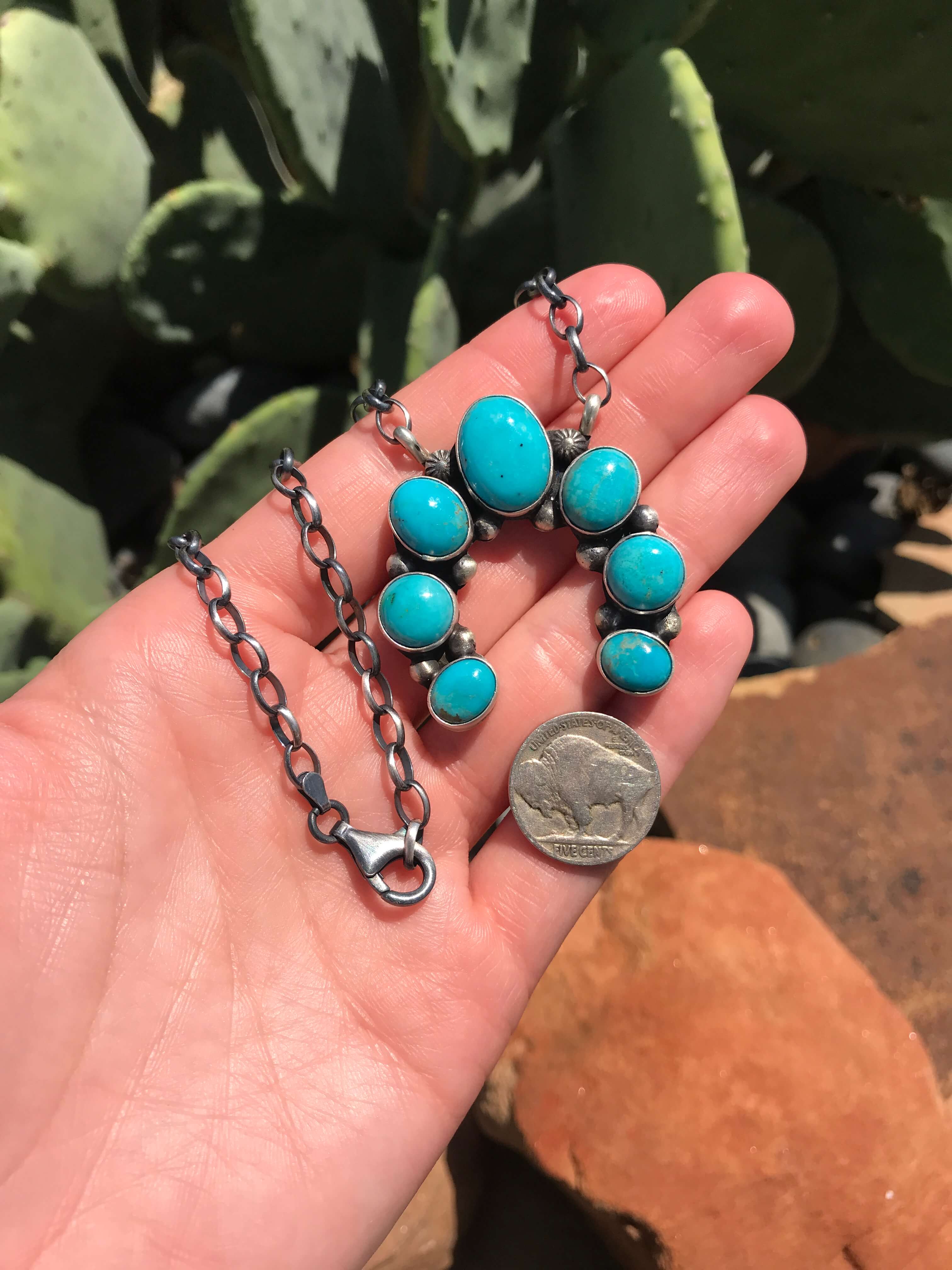 The Naja Necklace, 5-Necklaces-Calli Co., Turquoise and Silver Jewelry, Native American Handmade, Zuni Tribe, Navajo Tribe, Brock Texas