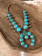 The Calvary Squash Blossom Necklace-Necklaces-Calli Co., Turquoise and Silver Jewelry, Native American Handmade, Zuni Tribe, Navajo Tribe, Brock Texas
