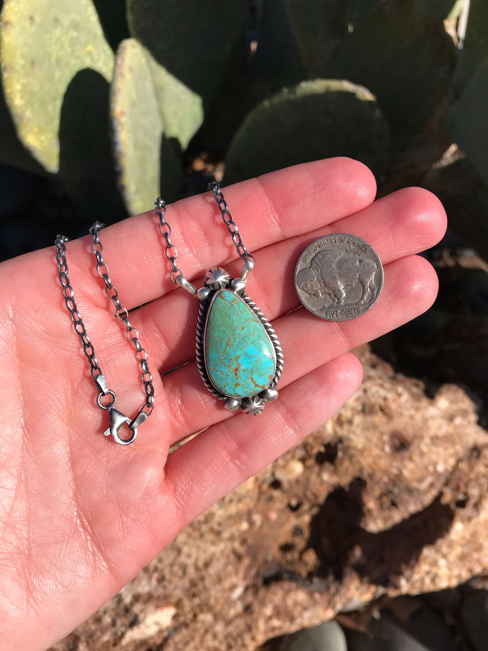 The McCoy Necklace, 3-Necklaces-Calli Co., Turquoise and Silver Jewelry, Native American Handmade, Zuni Tribe, Navajo Tribe, Brock Texas