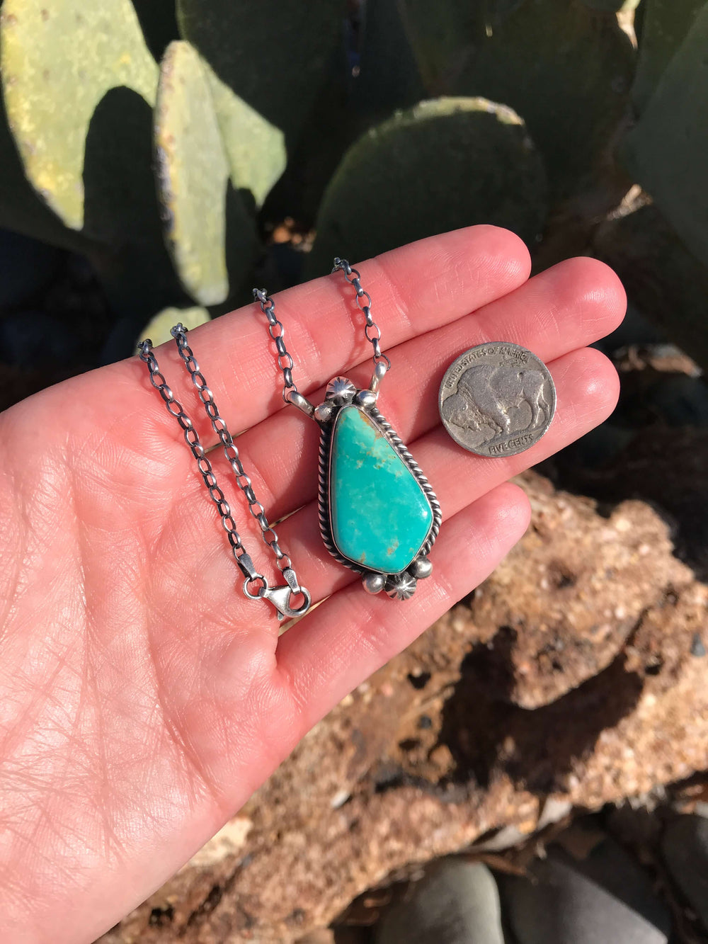 The McCoy Necklace, 4-Necklaces-Calli Co., Turquoise and Silver Jewelry, Native American Handmade, Zuni Tribe, Navajo Tribe, Brock Texas
