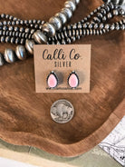 The Pink Conch Studs, 4-Earrings-Calli Co., Turquoise and Silver Jewelry, Native American Handmade, Zuni Tribe, Navajo Tribe, Brock Texas