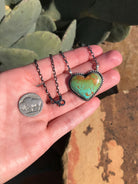 The Heart Necklace, 1-Necklaces-Calli Co., Turquoise and Silver Jewelry, Native American Handmade, Zuni Tribe, Navajo Tribe, Brock Texas