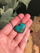 The Heart Necklace, 4-Necklaces-Calli Co., Turquoise and Silver Jewelry, Native American Handmade, Zuni Tribe, Navajo Tribe, Brock Texas