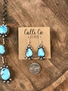 The Blythe Turquoise Lariat Necklace Set-Necklaces-Calli Co., Turquoise and Silver Jewelry, Native American Handmade, Zuni Tribe, Navajo Tribe, Brock Texas