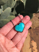 The Heart Necklace, 6-Necklaces-Calli Co., Turquoise and Silver Jewelry, Native American Handmade, Zuni Tribe, Navajo Tribe, Brock Texas