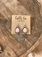 The Kirby Pink Conch Lariat Necklace Set-Necklaces-Calli Co., Turquoise and Silver Jewelry, Native American Handmade, Zuni Tribe, Navajo Tribe, Brock Texas