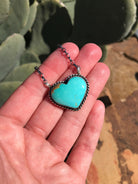 The Heart Necklace, 13-Necklaces-Calli Co., Turquoise and Silver Jewelry, Native American Handmade, Zuni Tribe, Navajo Tribe, Brock Texas