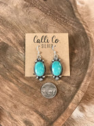 The Hugo Turquoise Lariat Necklace Set-Necklaces-Calli Co., Turquoise and Silver Jewelry, Native American Handmade, Zuni Tribe, Navajo Tribe, Brock Texas