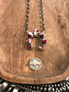 The Naja Dahlia Rose Necklace, 2-Necklaces-Calli Co., Turquoise and Silver Jewelry, Native American Handmade, Zuni Tribe, Navajo Tribe, Brock Texas