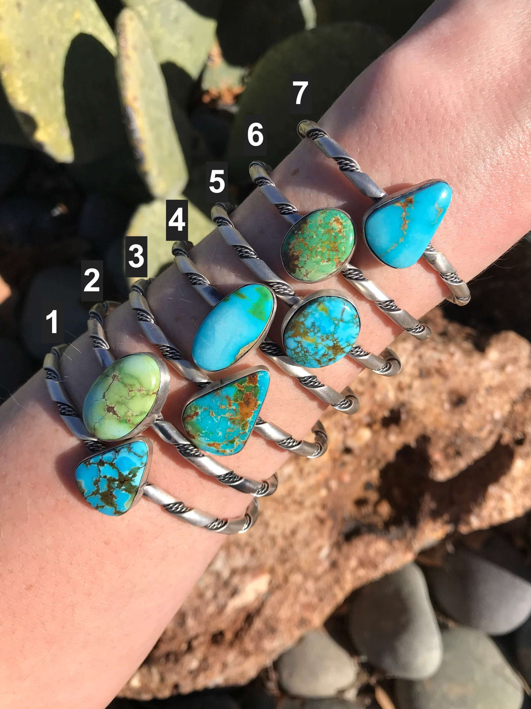 The Driggs Turquoise Cuffs-Bracelets & Cuffs-Calli Co., Turquoise and Silver Jewelry, Native American Handmade, Zuni Tribe, Navajo Tribe, Brock Texas