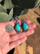 The Turquoise Dangle Earrings, 4-Earrings-Calli Co., Turquoise and Silver Jewelry, Native American Handmade, Zuni Tribe, Navajo Tribe, Brock Texas