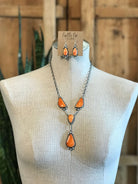 The Goldie Lariat Necklace Set-Necklaces-Calli Co., Turquoise and Silver Jewelry, Native American Handmade, Zuni Tribe, Navajo Tribe, Brock Texas