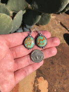 The Turquoise Dangle Earrings, 2-Earrings-Calli Co., Turquoise and Silver Jewelry, Native American Handmade, Zuni Tribe, Navajo Tribe, Brock Texas