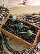 The Trego Turquoise Cuffs-Bracelets & Cuffs-Calli Co., Turquoise and Silver Jewelry, Native American Handmade, Zuni Tribe, Navajo Tribe, Brock Texas