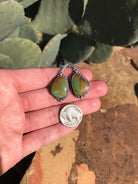 The Turquoise Dangle Earrings, 3-Earrings-Calli Co., Turquoise and Silver Jewelry, Native American Handmade, Zuni Tribe, Navajo Tribe, Brock Texas