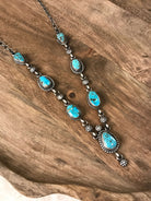 The Salado Turquoise Statement Necklace Set-Necklaces-Calli Co., Turquoise and Silver Jewelry, Native American Handmade, Zuni Tribe, Navajo Tribe, Brock Texas