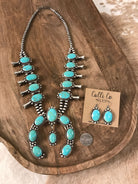The McCoy Squash Blossom Necklace Set xx-Necklaces-Calli Co., Turquoise and Silver Jewelry, Native American Handmade, Zuni Tribe, Navajo Tribe, Brock Texas