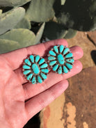 The Western Skies Cluster Earrings, 2-Earrings-Calli Co., Turquoise and Silver Jewelry, Native American Handmade, Zuni Tribe, Navajo Tribe, Brock Texas