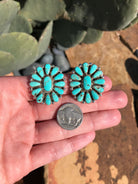 The Western Skies Cluster Earrings, 2-Earrings-Calli Co., Turquoise and Silver Jewelry, Native American Handmade, Zuni Tribe, Navajo Tribe, Brock Texas