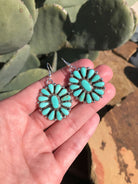 The Western Skies Cluster Earrings, 4-Earrings-Calli Co., Turquoise and Silver Jewelry, Native American Handmade, Zuni Tribe, Navajo Tribe, Brock Texas