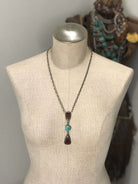 The San Saba Lariat Necklace, 2-Necklaces-Calli Co., Turquoise and Silver Jewelry, Native American Handmade, Zuni Tribe, Navajo Tribe, Brock Texas