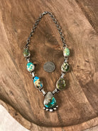 The Wallen Turquoise Statement Necklace Set-Necklaces-Calli Co., Turquoise and Silver Jewelry, Native American Handmade, Zuni Tribe, Navajo Tribe, Brock Texas