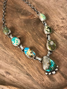The Wallen Turquoise Statement Necklace Set-Necklaces-Calli Co., Turquoise and Silver Jewelry, Native American Handmade, Zuni Tribe, Navajo Tribe, Brock Texas