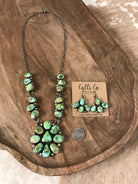 The Kingstown Turquoise Statement Necklace Set-Necklaces-Calli Co., Turquoise and Silver Jewelry, Native American Handmade, Zuni Tribe, Navajo Tribe, Brock Texas