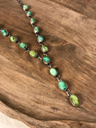 The Kallen Turquoise Lariat Necklace Set-Necklaces-Calli Co., Turquoise and Silver Jewelry, Native American Handmade, Zuni Tribe, Navajo Tribe, Brock Texas