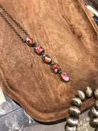 The Randlett Necklace in Dahlia, 7-Necklaces-Calli Co., Turquoise and Silver Jewelry, Native American Handmade, Zuni Tribe, Navajo Tribe, Brock Texas