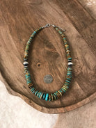 The Breton Stacked Necklace, 1-Necklaces-Calli Co., Turquoise and Silver Jewelry, Native American Handmade, Zuni Tribe, Navajo Tribe, Brock Texas