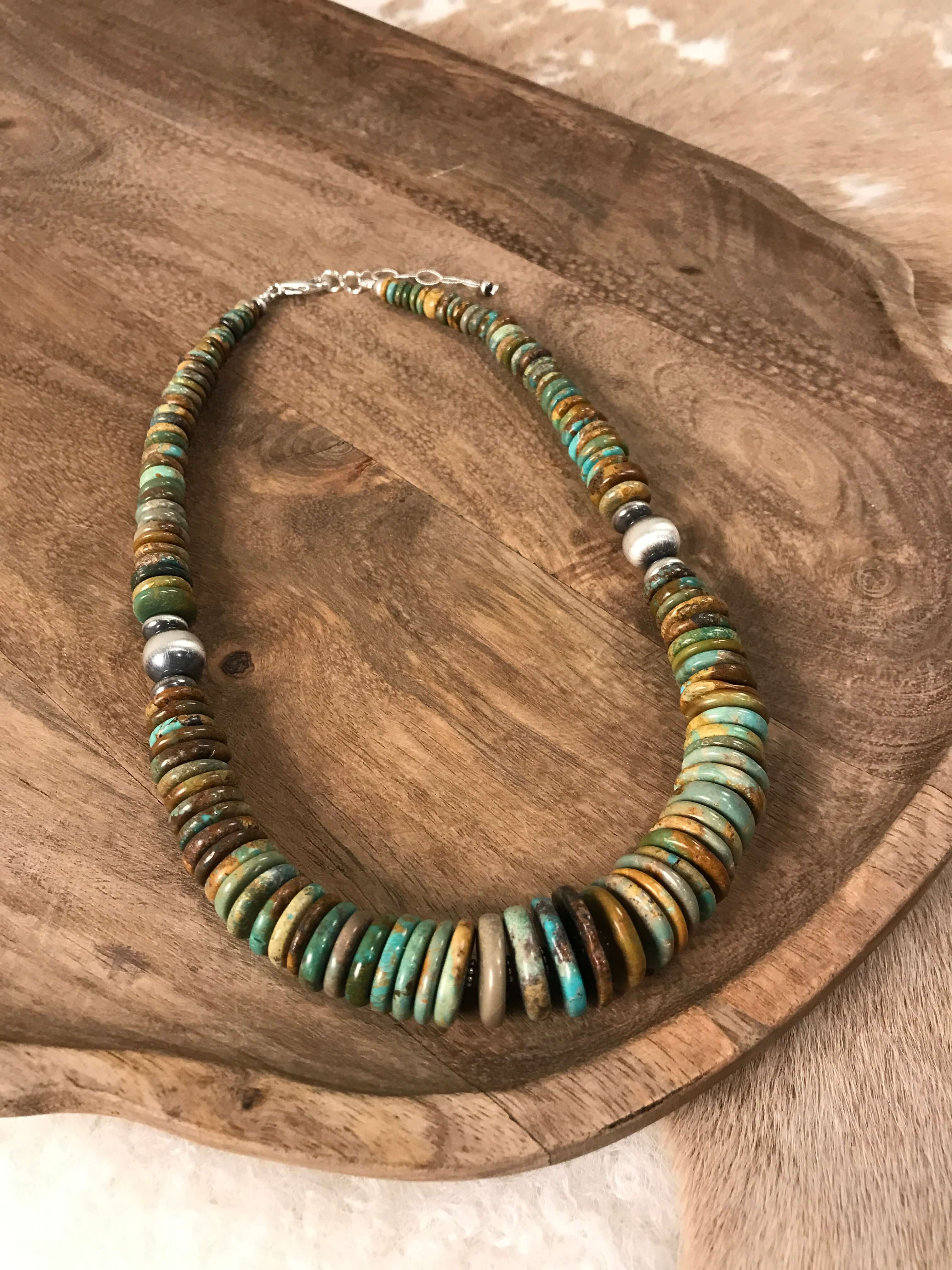 The Breton Stacked Necklace, 3-Necklaces-Calli Co., Turquoise and Silver Jewelry, Native American Handmade, Zuni Tribe, Navajo Tribe, Brock Texas