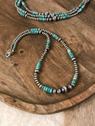 The Milly Necklace in Turquoise-Necklaces-Calli Co., Turquoise and Silver Jewelry, Native American Handmade, Zuni Tribe, Navajo Tribe, Brock Texas