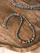 The Milly Multi Stone Necklace-Necklaces-Calli Co., Turquoise and Silver Jewelry, Native American Handmade, Zuni Tribe, Navajo Tribe, Brock Texas