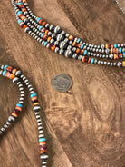 The Milly Multi Stone Necklace-Necklaces-Calli Co., Turquoise and Silver Jewelry, Native American Handmade, Zuni Tribe, Navajo Tribe, Brock Texas