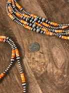 The Milly Necklace in Orange Spiny Oyster-Necklaces-Calli Co., Turquoise and Silver Jewelry, Native American Handmade, Zuni Tribe, Navajo Tribe, Brock Texas